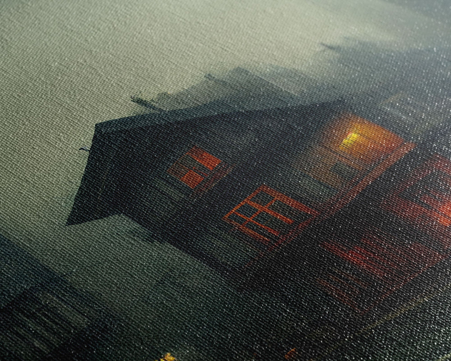 Spooky gloomy wall art, haunted house art, fine art poster print