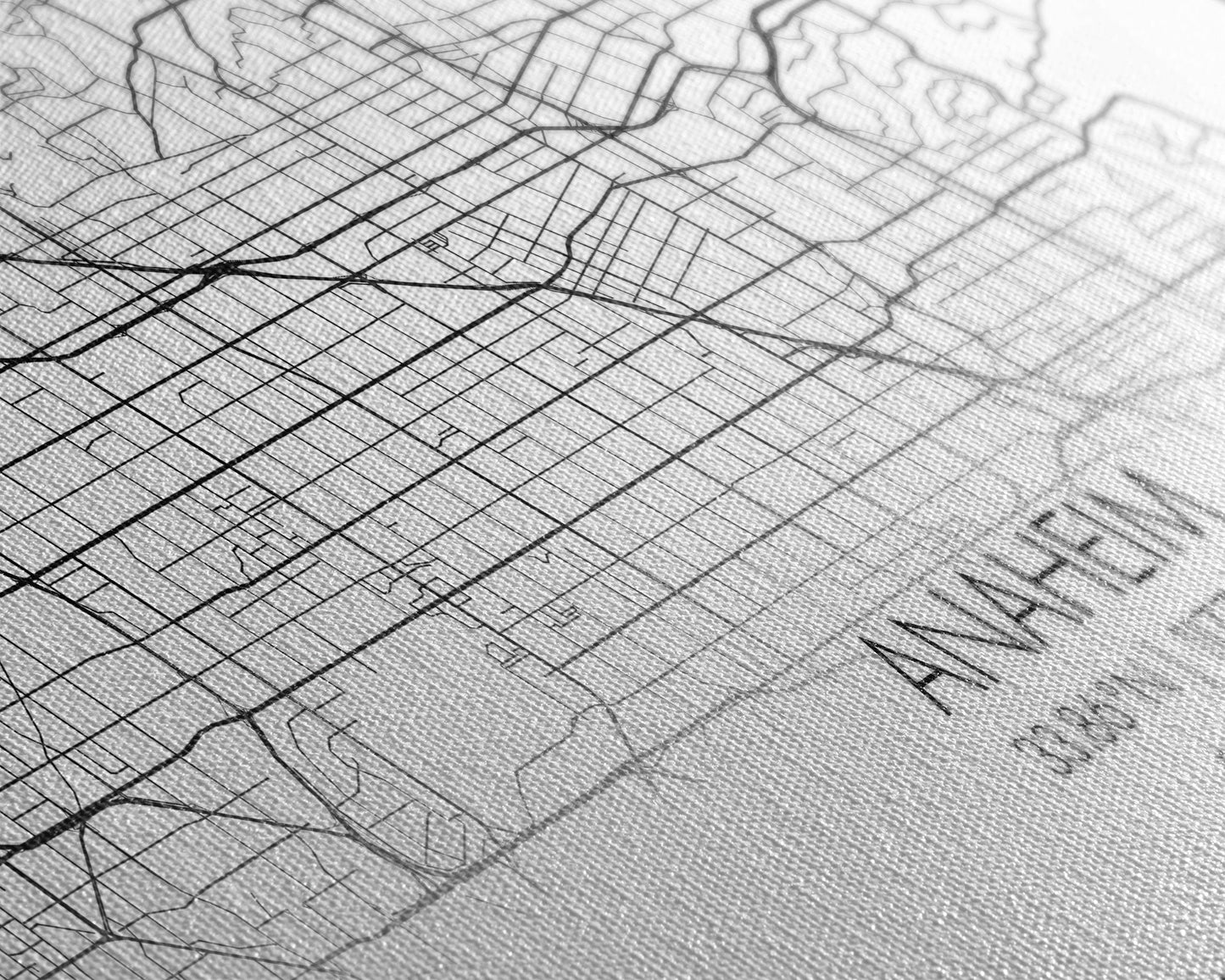 Anaheim Street Map, California Map, Map Print, Modern Art, Wall Art, Canvas Print, Room Décor Aesthetic, Indie Room Décor, Wall Prints