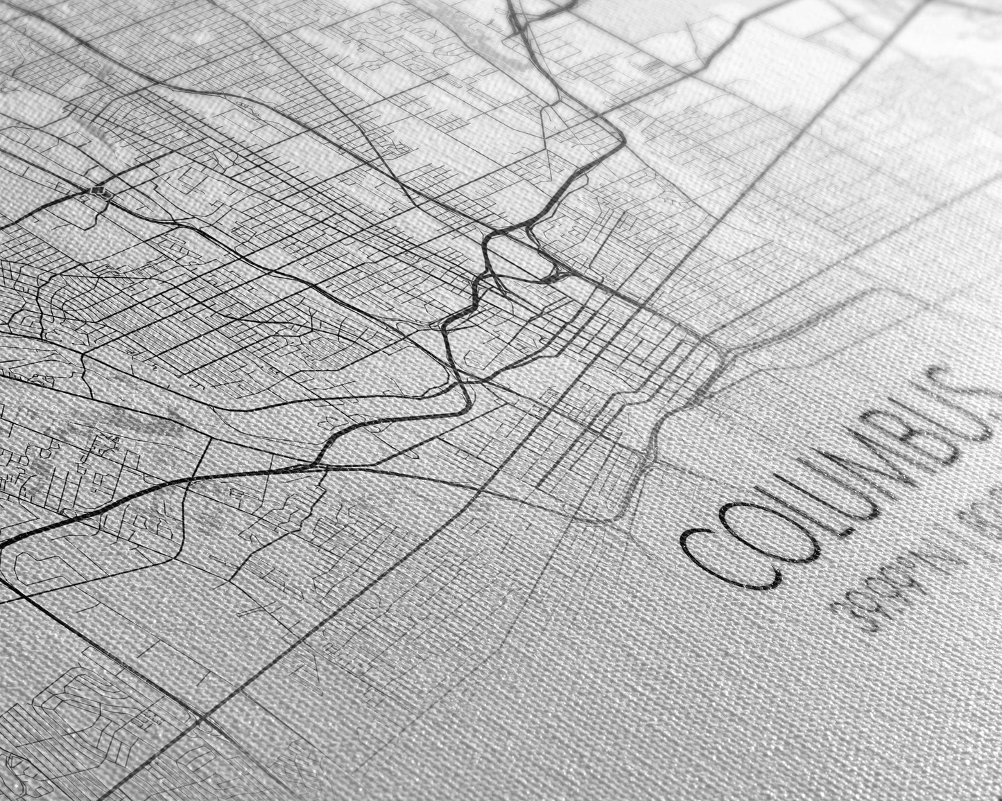 Columbus Street Map, Ohio Map, Map Print, Modern Art, Wall Art, Canvas Art, Cute Room Décor Aesthetic, Gift For Wife, Patriotic Décor
