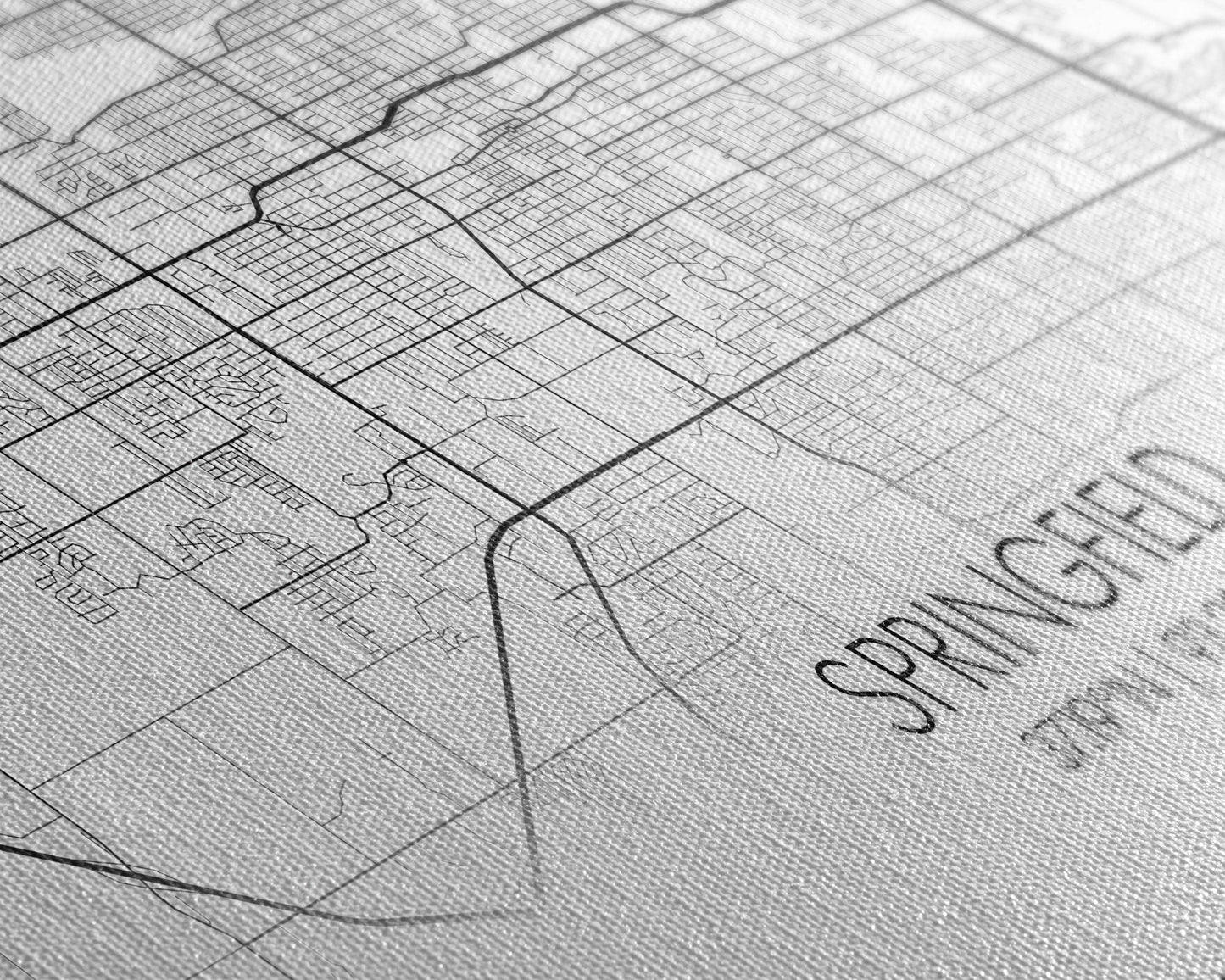 Springfield City Map, Missouri Art, Map Print, Modern Wall Art, Wall Art, Canvas Art, Lake House Wall Art, Boys Bedroom Décor, Couples Gift