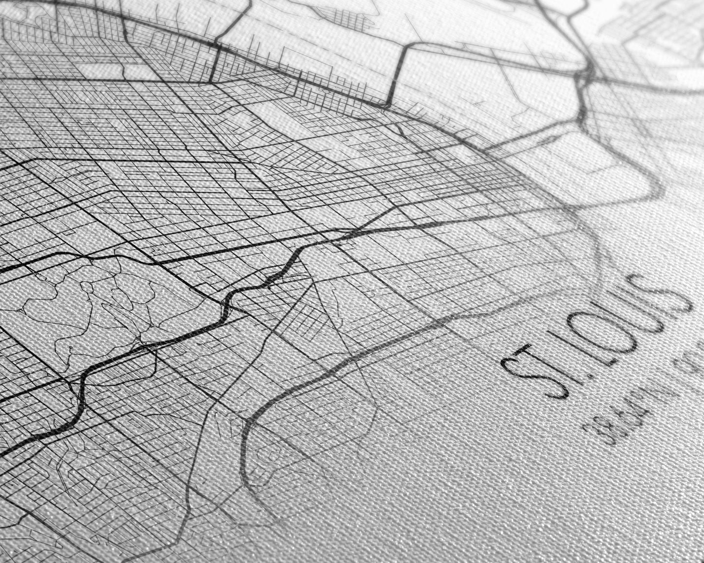 St Louis City Map, Missouri Art, Map Print, Modern Wall Art, Wall Art, Canvas Art, Home Décor Prints, Above Bed Art, Congratulations Gift