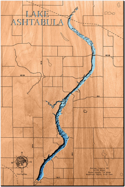 Lake Ashtabula in Barnes County, North Dakota