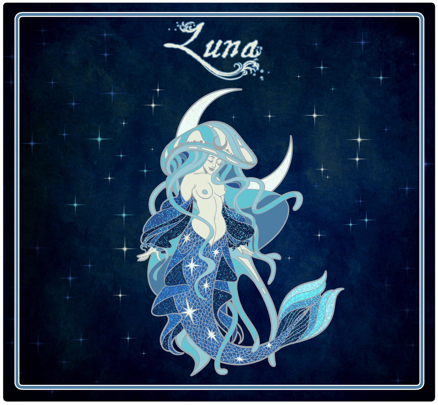 Enamel Pin - Luna Celestial Mermaid