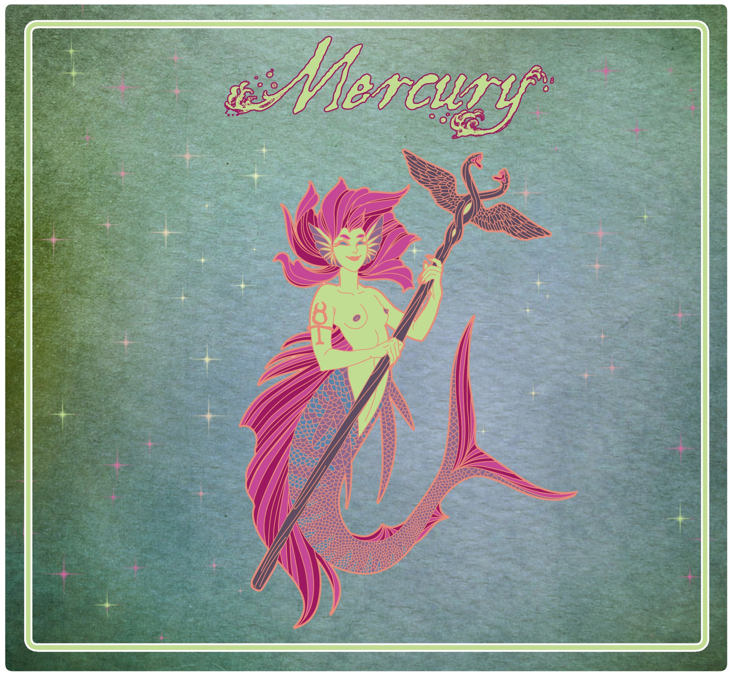 Enamel Pin - Mercury Celestial Mermaid