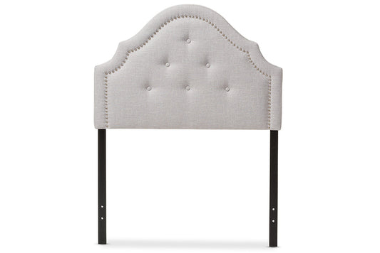 Baxton Studio Cora Modern and Contemporary Grayish Beige Fabric Upholstered Twin Size Headboard