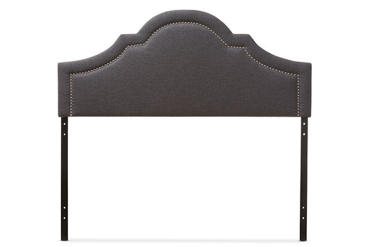 Baxton Studio Rita Modern and Contemporary Dark Grey Fabric Upholstered Full Size Headboard