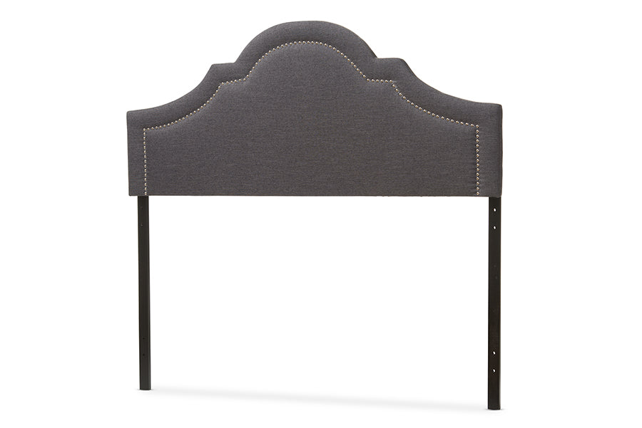 Baxton Studio Rita Modern and Contemporary Dark Grey Fabric Upholstered King Size Headboard