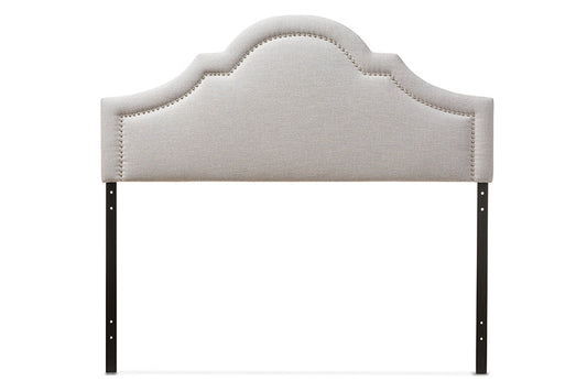 Baxton Studio Rita Modern and Contemporary Grayish Beige Fabric Upholstered Queen Size Headboard