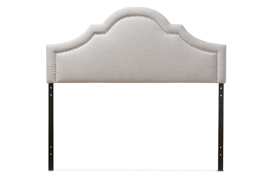 Baxton Studio Rita Modern and Contemporary Grayish Beige Fabric Upholstered King Size Headboard