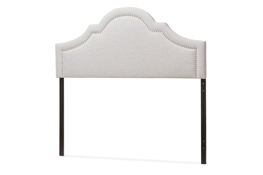 Baxton Studio Rita Modern and Contemporary Grayish Beige Fabric Upholstered Full Size Headboard