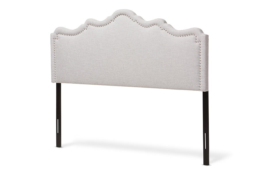 Baxton Studio Nadeen Modern and Contemporary Greyish Beige Fabric Full Size Headboard