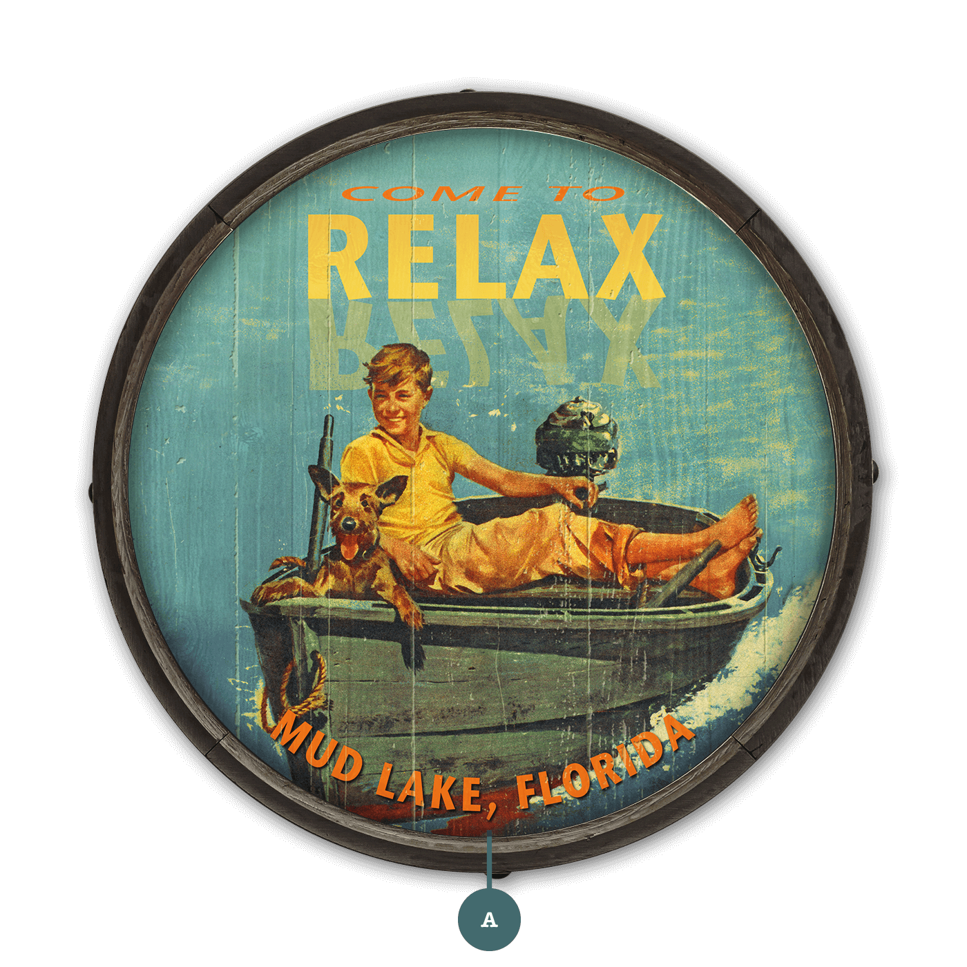 Come to Relax - Barrel End Wall Art