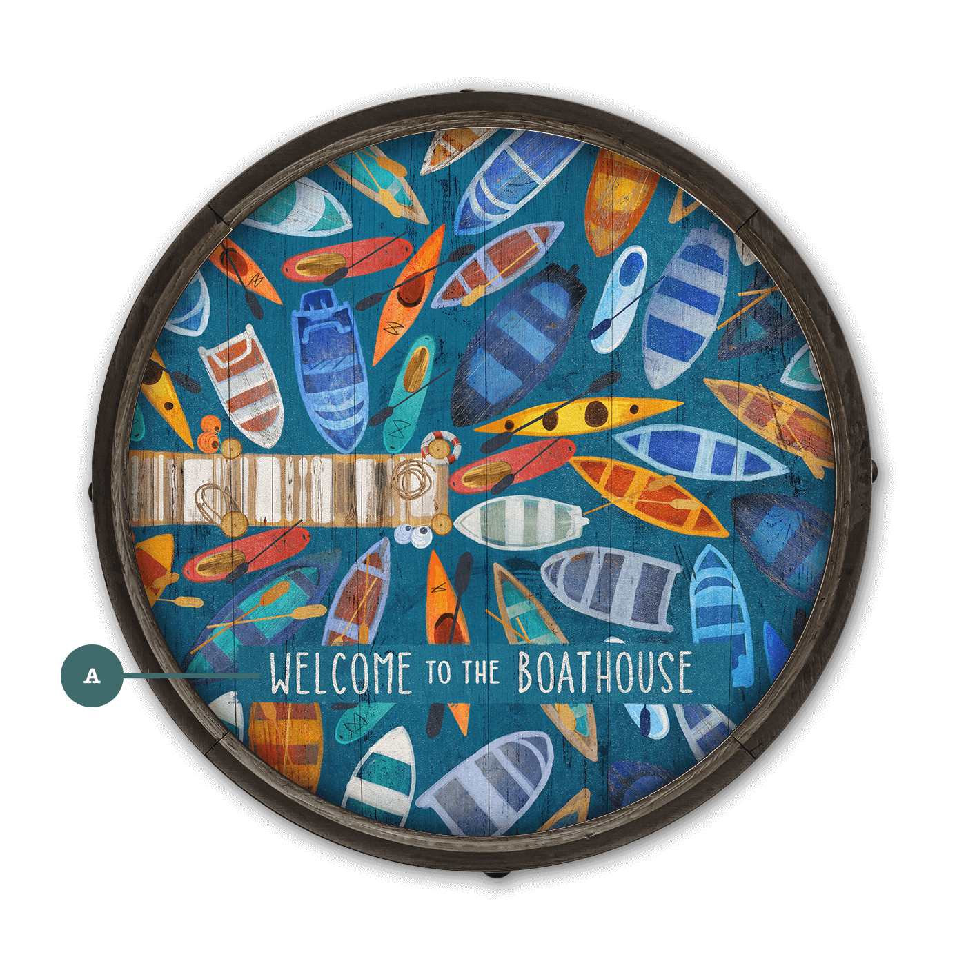 Dockside Delight - Barrel End Wall Art