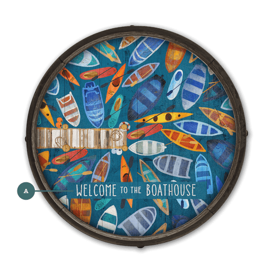 Dockside Delight - Barrel End Wall Art