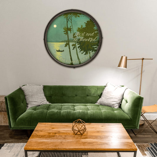 Rest and Be Thankful - Barrel End Wall Art