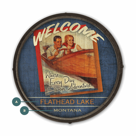 Where Every Day is an Adventure: Version 2 - Barrel End Wall Art