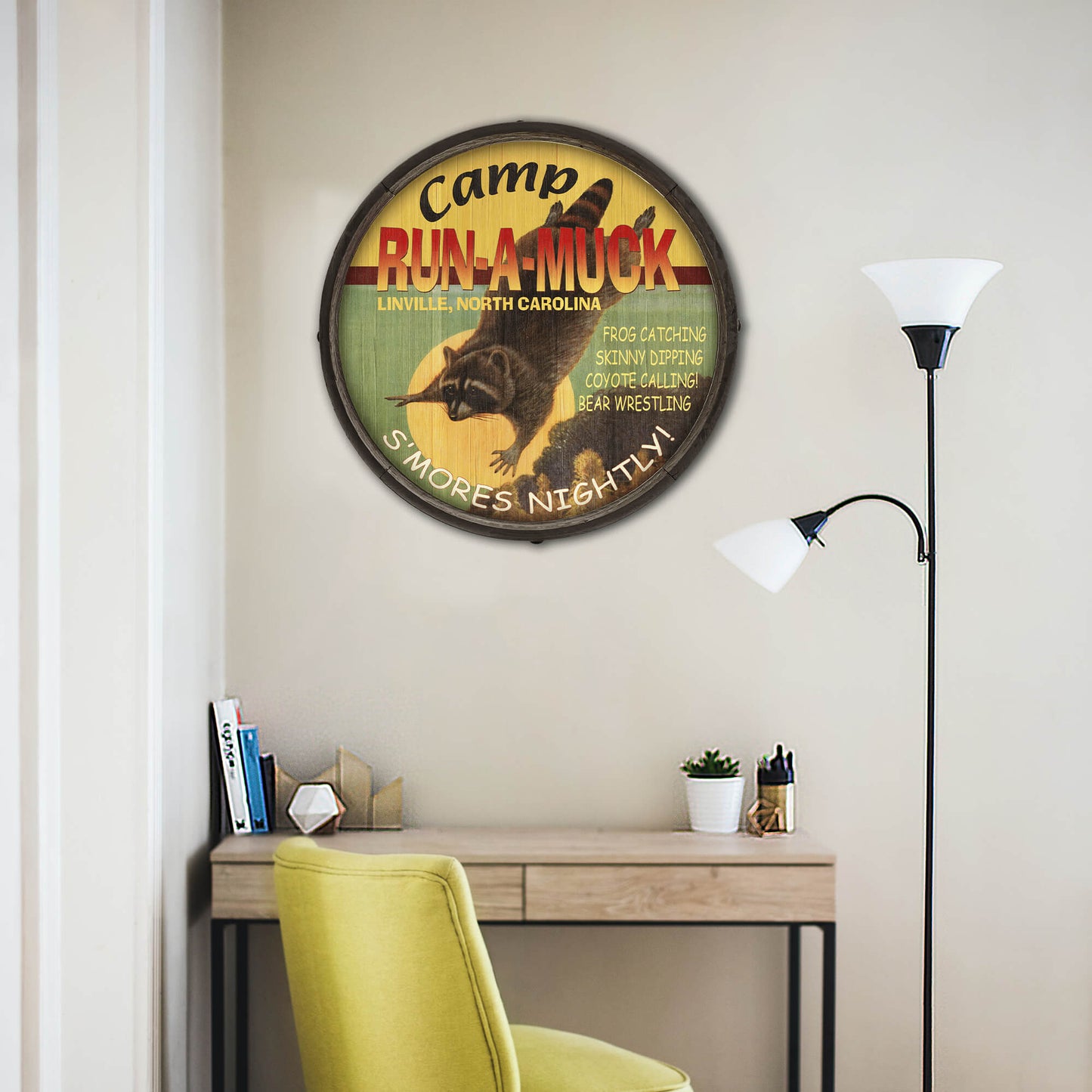 Camp Run-a-Muck - Barrel End Wall Art