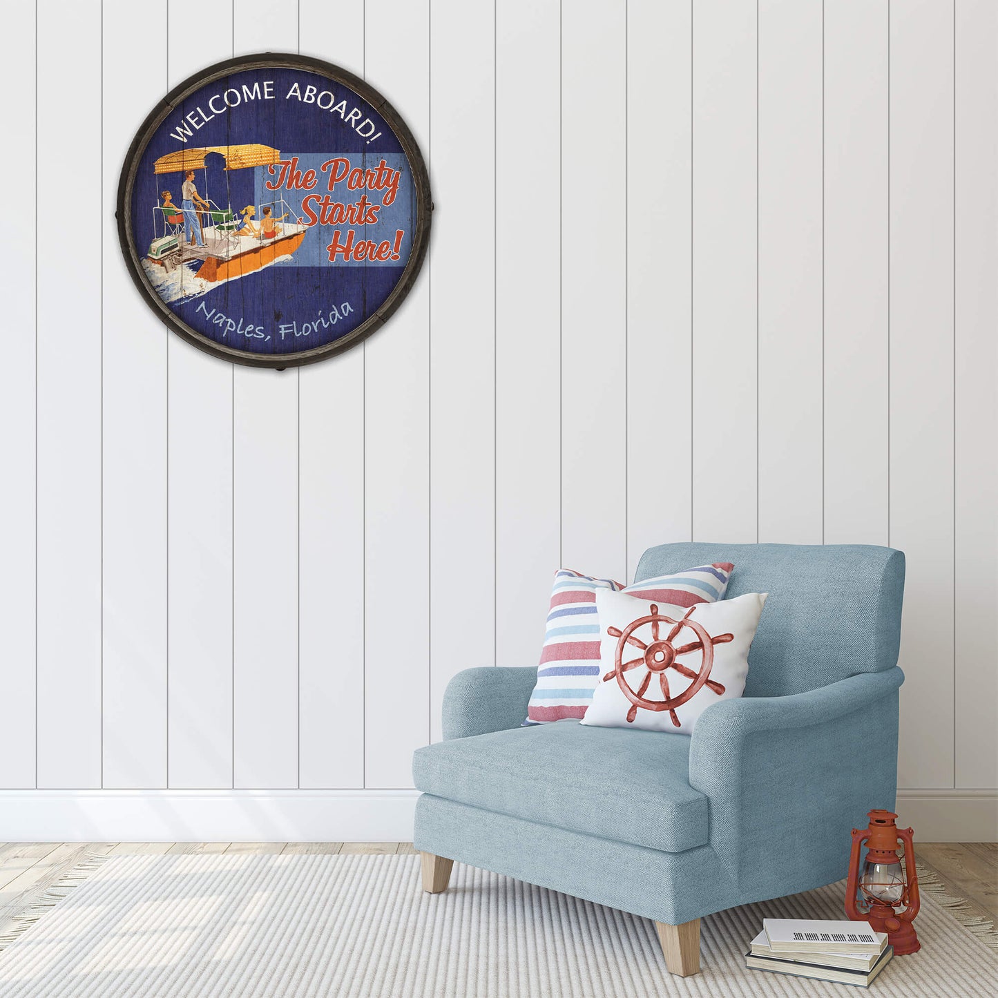 Welcome Aboard: Location Only - Barrel End Wall Art