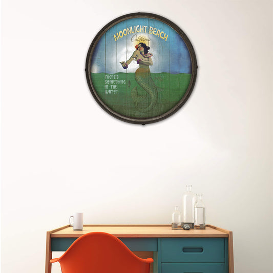 Mermaid Mystique at Moonlight (G) - Barrel End Wall Art