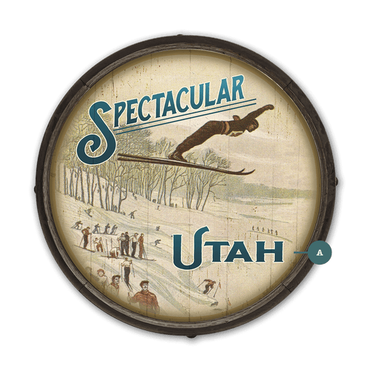 Spectacular Ski Jumper - Barrel End Wall Art