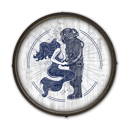 Mermaid Kisses: Generic - Barrel End Wall Art
