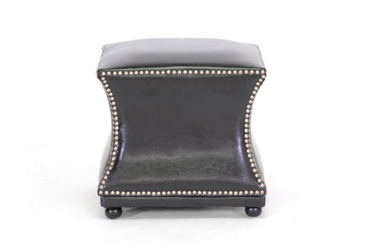 Baxton Studio Ellastone Dark Brown Modern Leather Ottoman