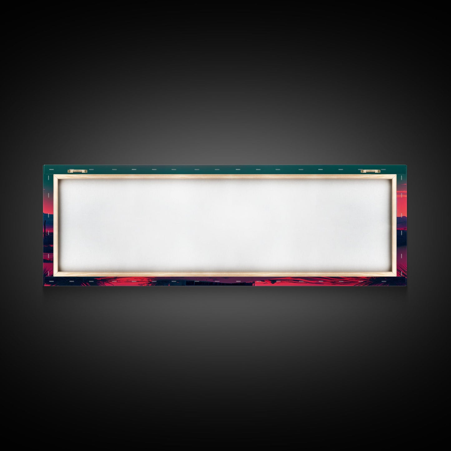 Surrealist Art, Retro TV Abandoned In The Desert, Statement Piece, but what? -  Framed Canvas Print - Synthwave Sunset Desert Art