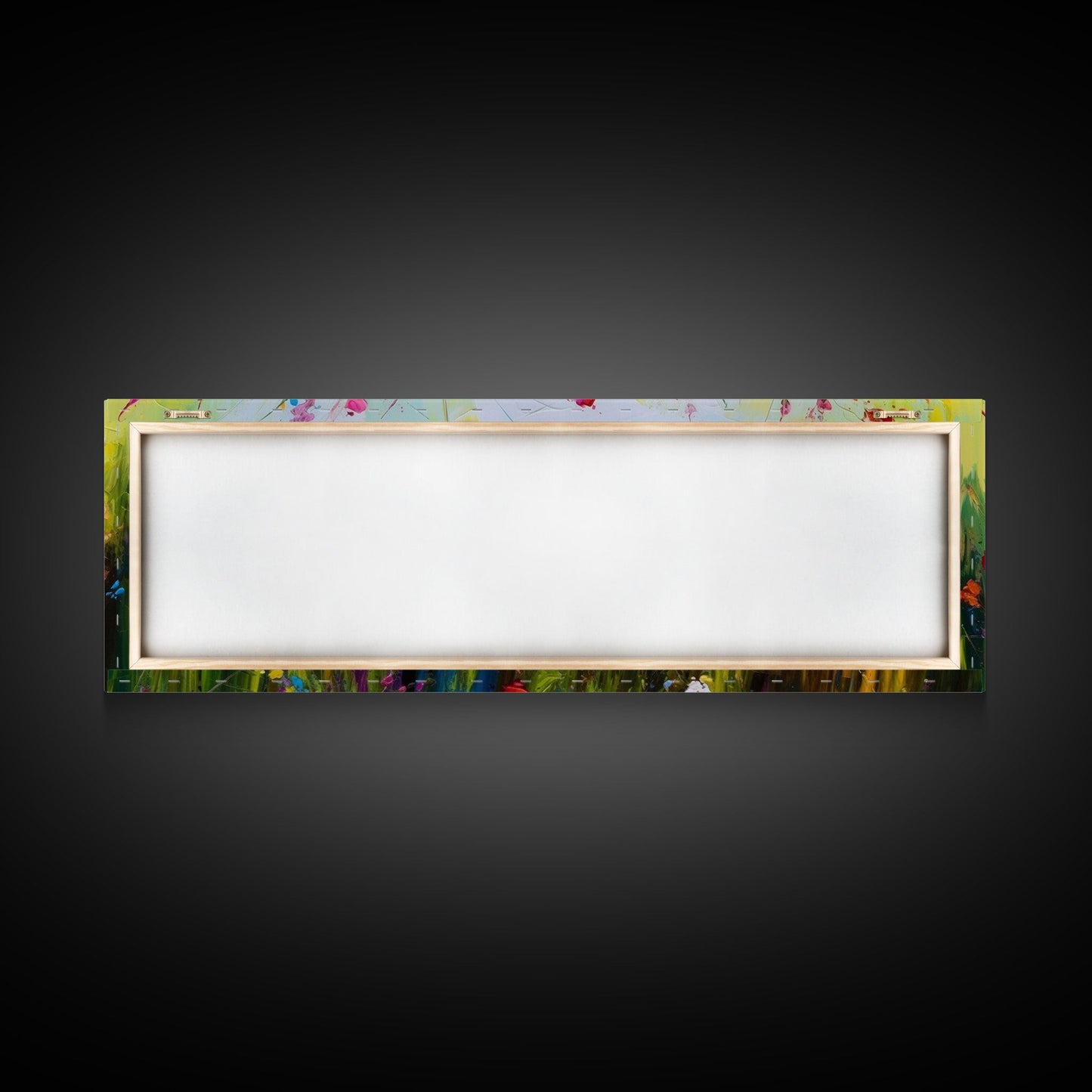 Panoramic Wildflowers Canvas Print, Beautiful Ultra-Wide Wall Art, Original Flower Painting, Floral Art, Botantical Wall Art, Oil Painting