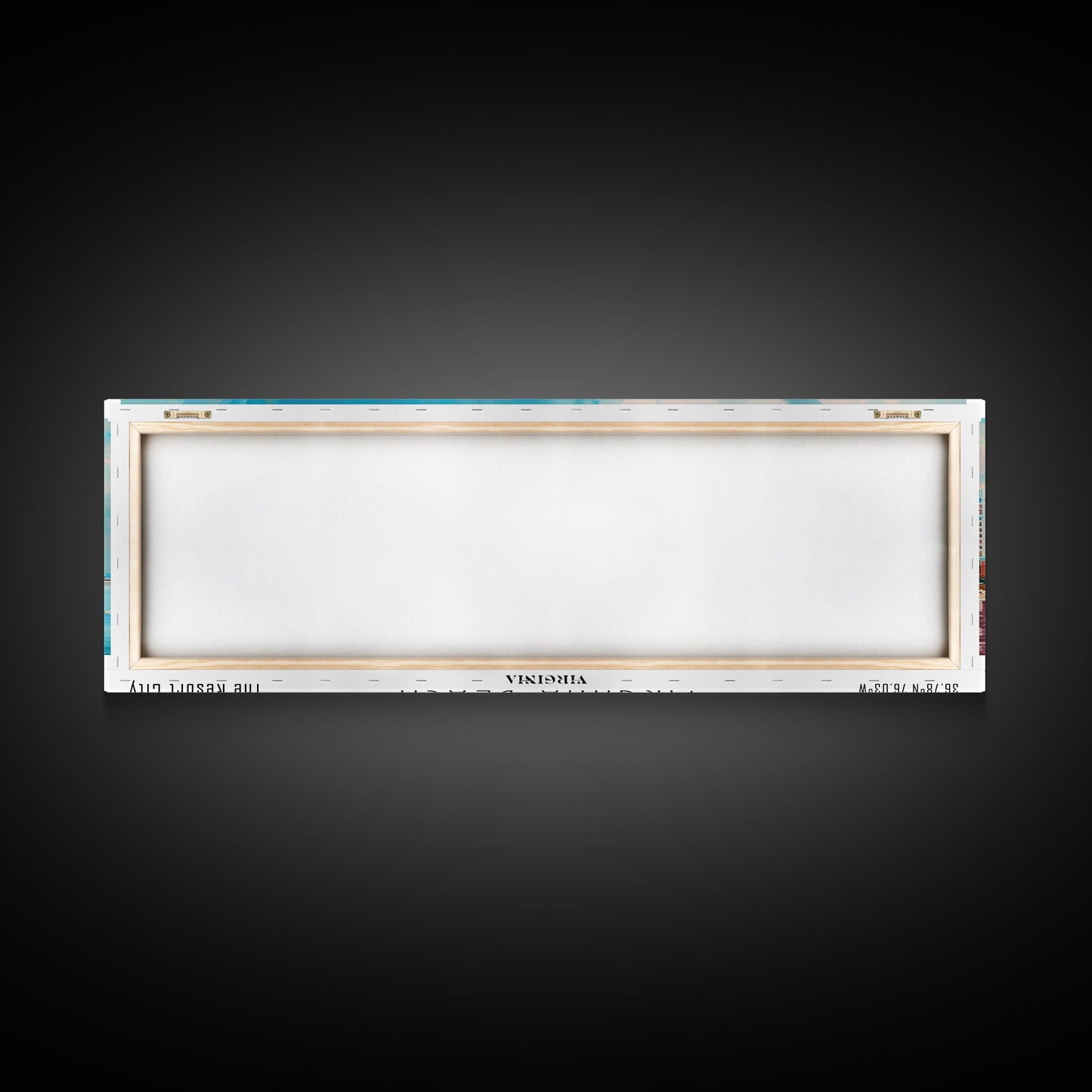 Virginia Beach Virginia Panoramic Painting, Framed Canvas Print, Retro Style Travel Poster, Unique Home Decor, Artistic Office Wall Art