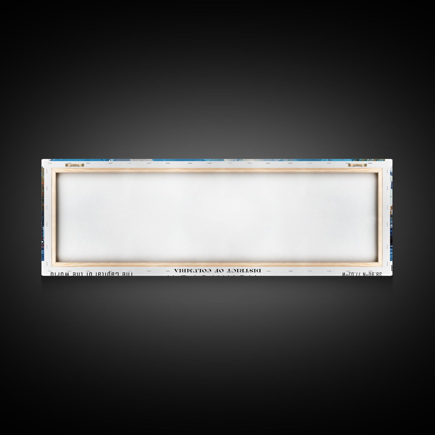 Washington DC Panoramic Framed Canvas Print, Retro Style Travel Poster, Artistic Wall Art, Unique Office Decor, Living Room Gift, Original Artwork