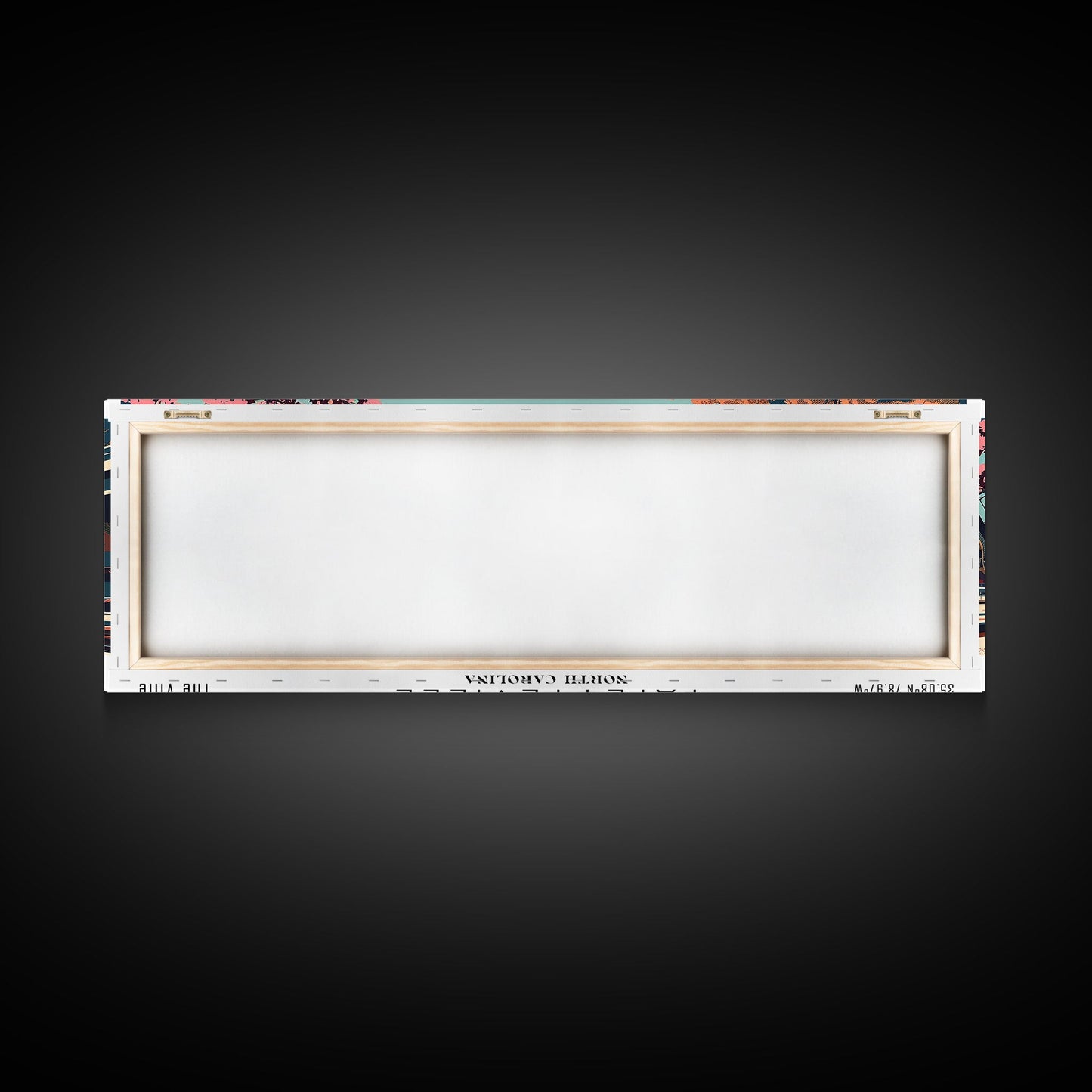 Fayetteville North Carolina Panoramic Painting, Framed Canvas Print, Mid Century Modern Wall Art, Retro Pop Art Travel Poster, Home Decor, City Art