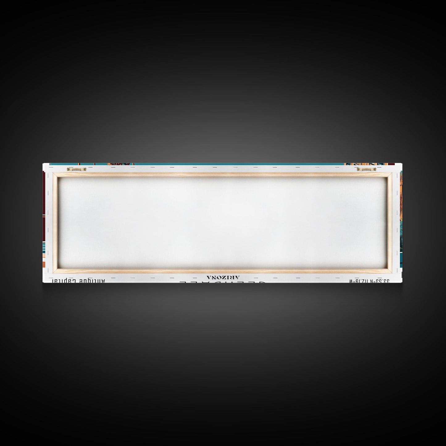 Glendale Arizona Panoramic Painting, Mid Century Modern Framed Canvas Print, City Art, Retro Pop Art Travel Poster, Living Room Decor, City Wall Art, Home Office Decor