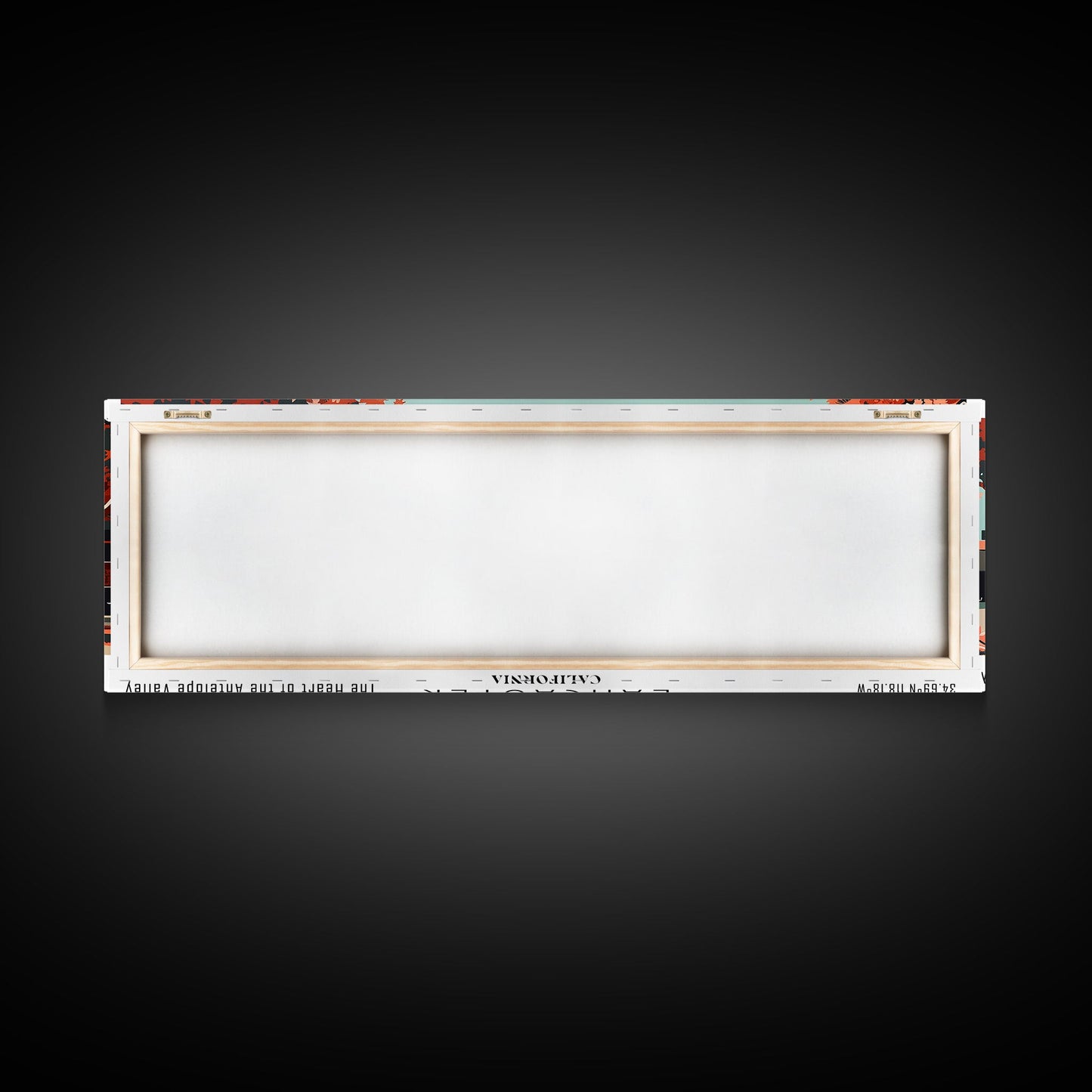 Lancaster California Panoramic Painting, Mid Century Modern Framed Canvas Print, City Art, Retro Pop Art Travel Poster, Living Room Decor, Office Art, Cityscape Wall Art