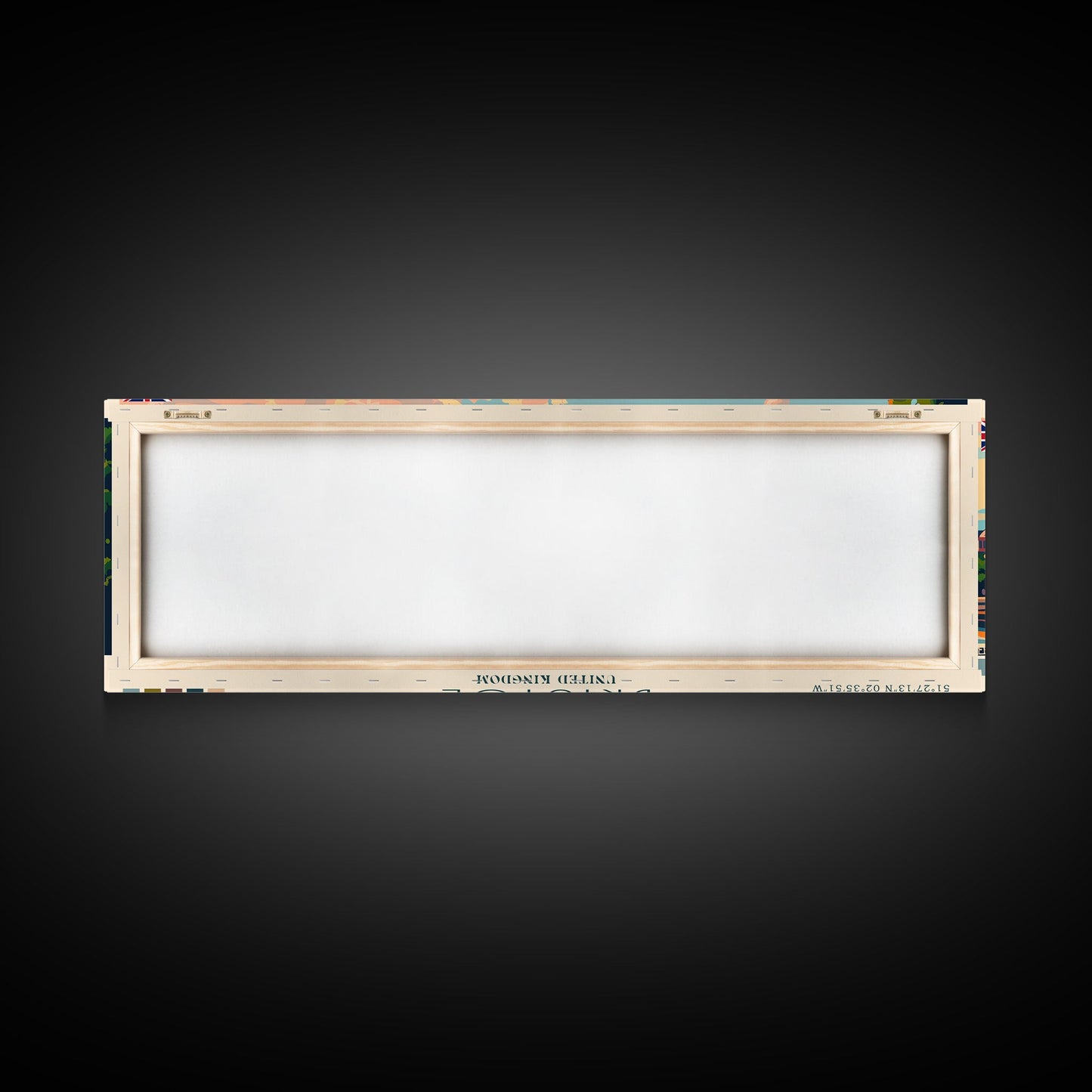 Bristol United Kingdom Panoramic Travel Poster, Framed Canvas Print or Metal Wall Art, Travel Art, Home Decor, Panoramic Painting, Midcentury Art