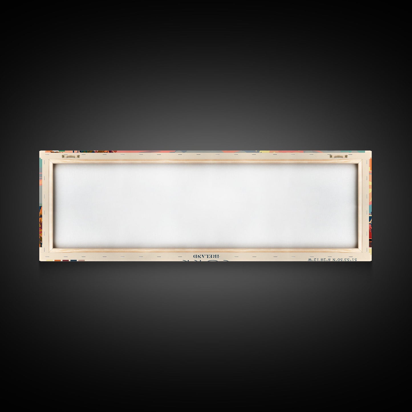 Cork Ireland Panoramic Travel Poster, Framed Canvas Print or Metal Wall Art, Travel Art, Home Decor, Panoramic Painting, Midcentury Art