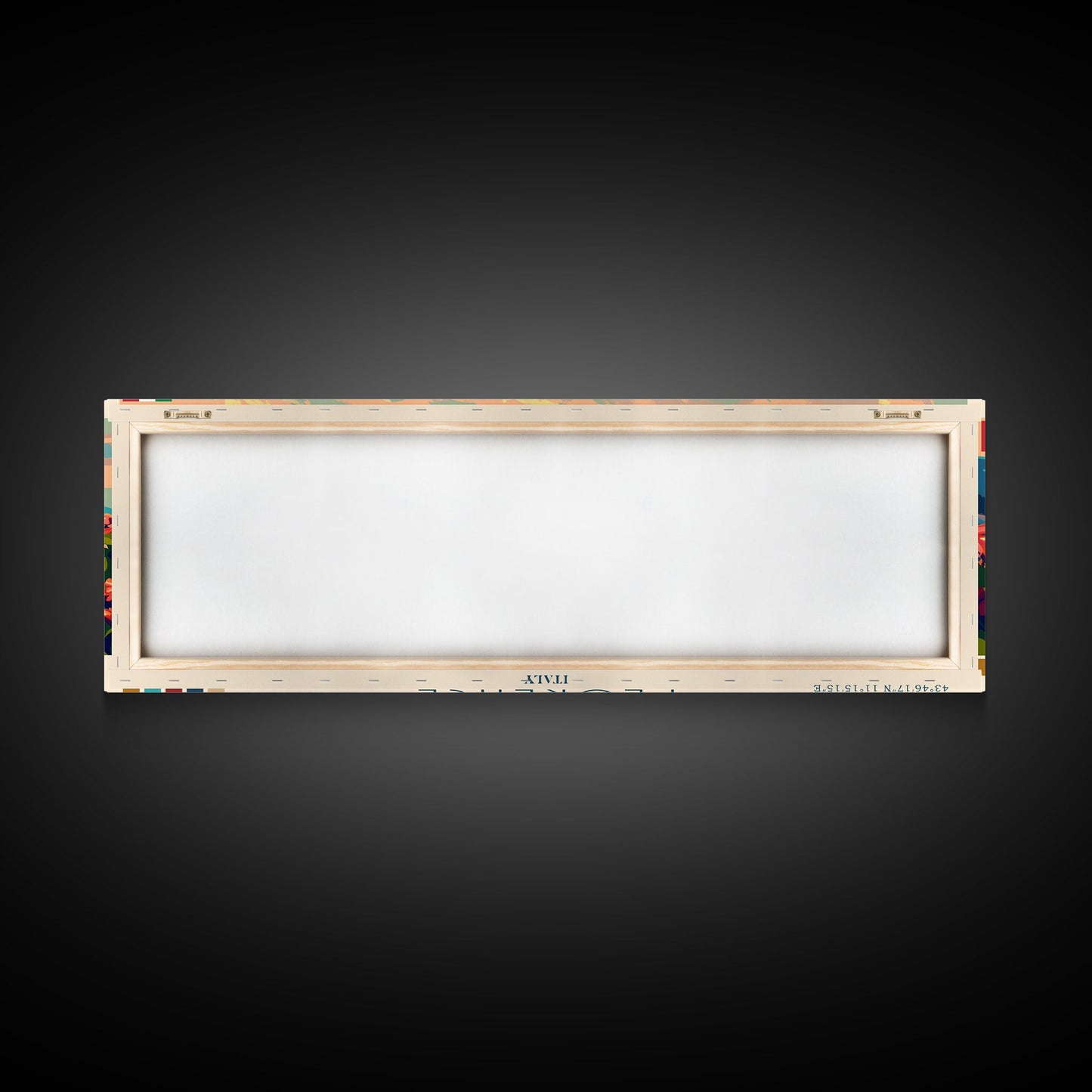 Florence Italy Panoramic Travel Poster, Framed Canvas Print or Metal Wall Art, Travel Art, Home Decor, Panoramic Painting, Midcentury Art