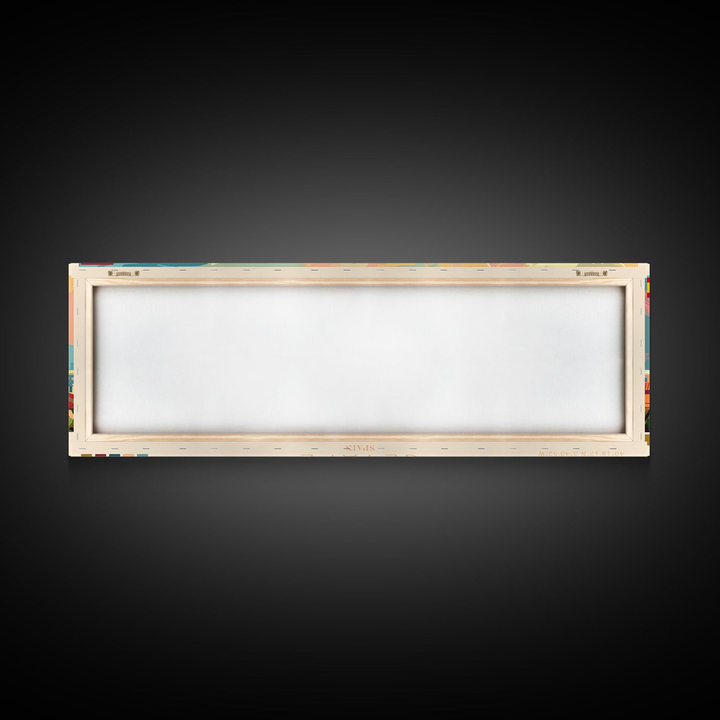 Getafe Spain Panoramic Travel Poster, Framed Canvas Print or Metal Wall Art, Travel Art, Home Decor, Panoramic Painting, Midcentury Art