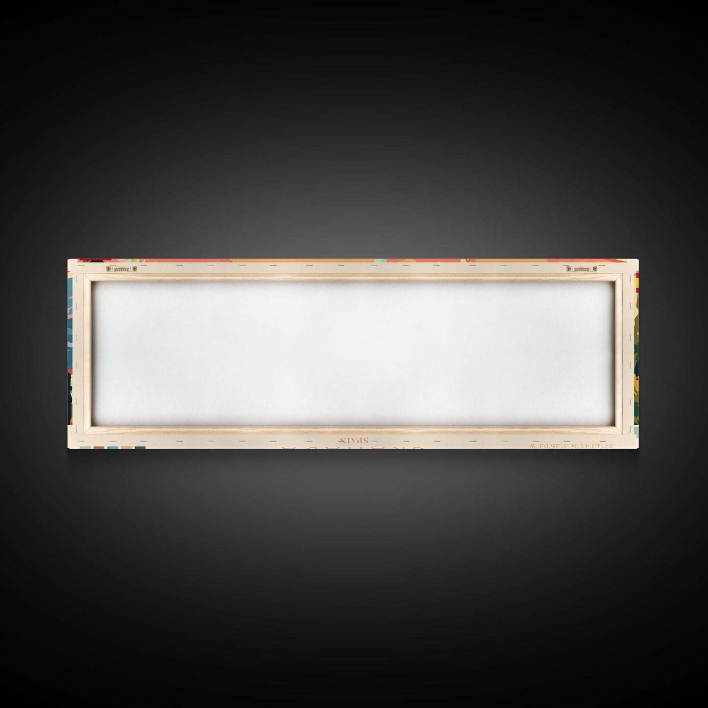 Granada Spain Panoramic Travel Poster, Framed Canvas Print or Metal Wall Art, Travel Art, Home Decor, Panoramic Painting, Midcentury Art