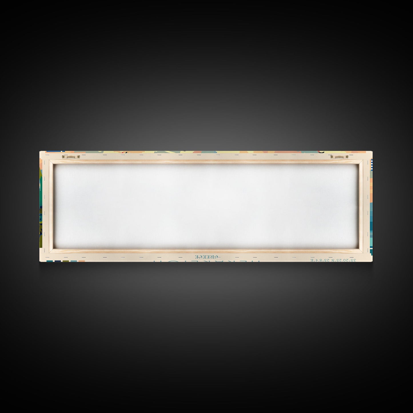 Heraklion Greece Panoramic Travel Poster, Framed Canvas Print or Metal Wall Art, Travel Art, Home Decor, Panoramic Painting, Midcentury Art
