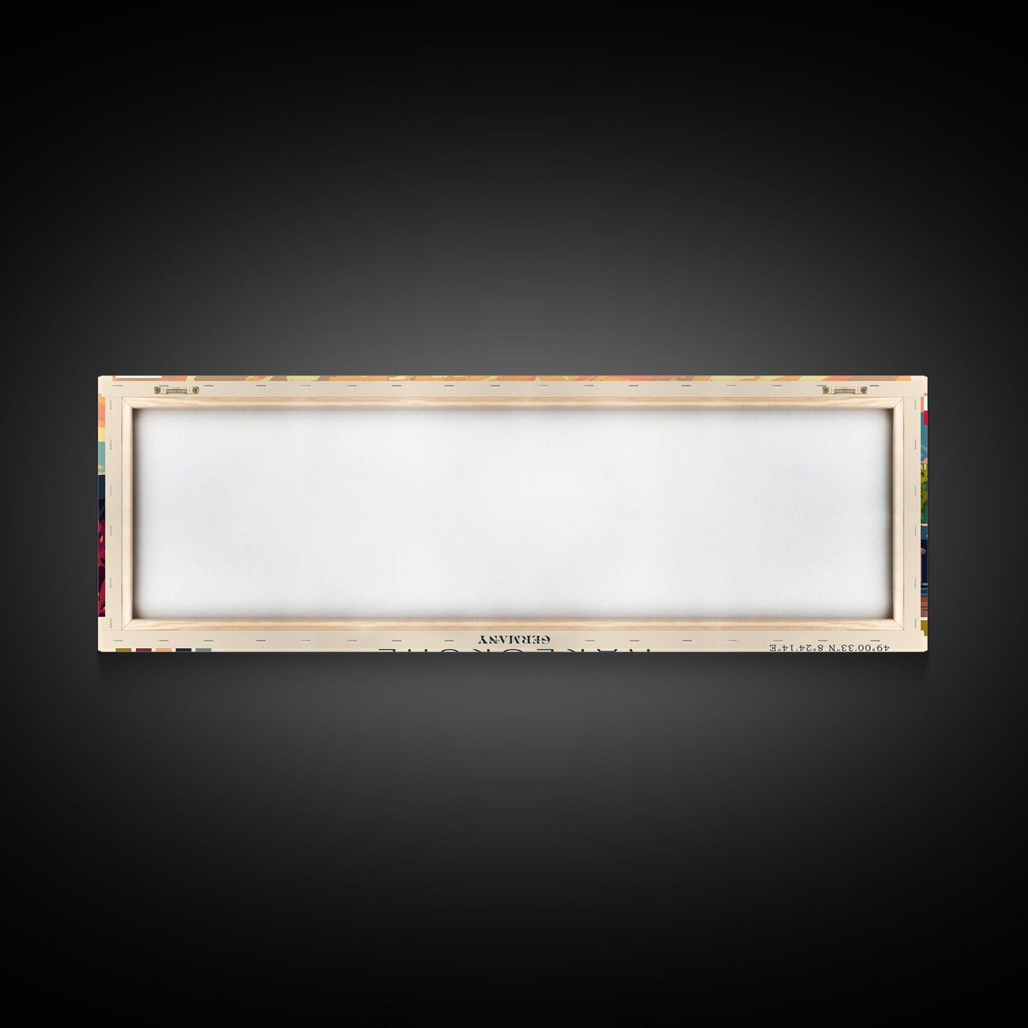Karlsruhe Germany Panoramic Travel Poster, Framed Canvas Print or Metal Wall Art, Travel Art, Home Decor, Panoramic Painting, Midcentury Art