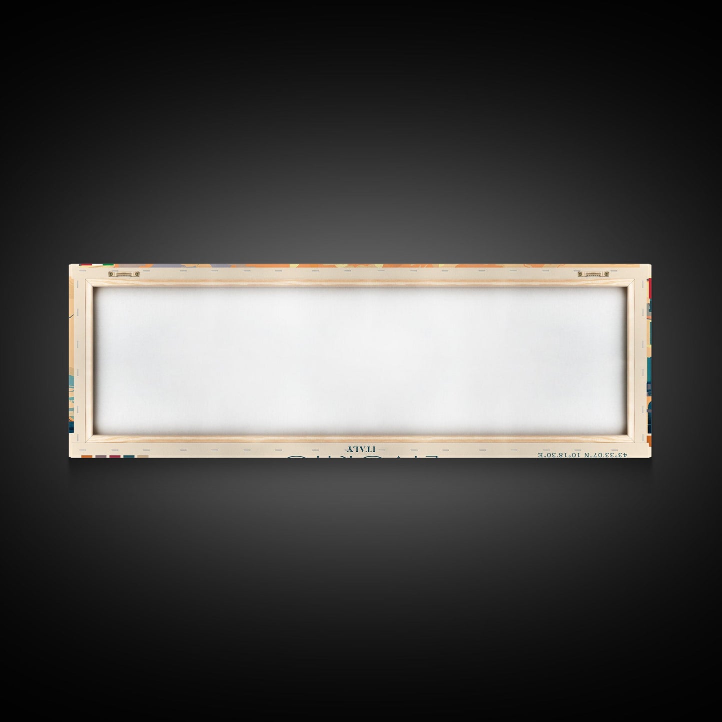 Livorno Italy Panoramic Travel Poster, Framed Canvas Print or Metal Wall Art, Travel Art, Home Decor, Panoramic Painting, Midcentury Art