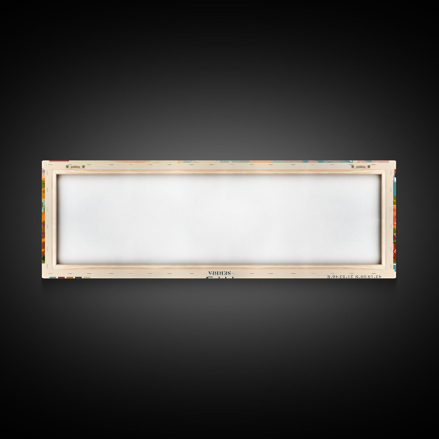 Niš Serbia Panoramic Travel Poster, Framed Canvas Print or Metal Wall Art, Travel Art, Home Decor, Panoramic Painting, Midcentury Art