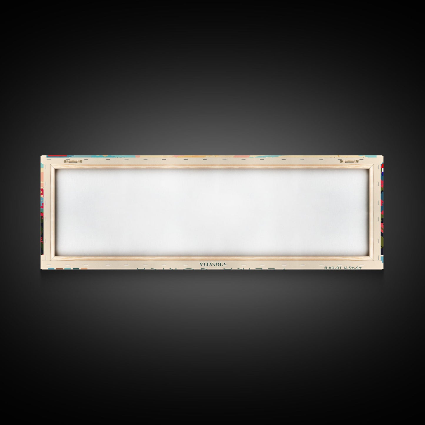 Velika Gorica Croatia Panoramic Travel Poster, Framed Canvas Print or Metal Wall Art, Travel Art, Home Decor, Panoramic Painting, Midcentury Art