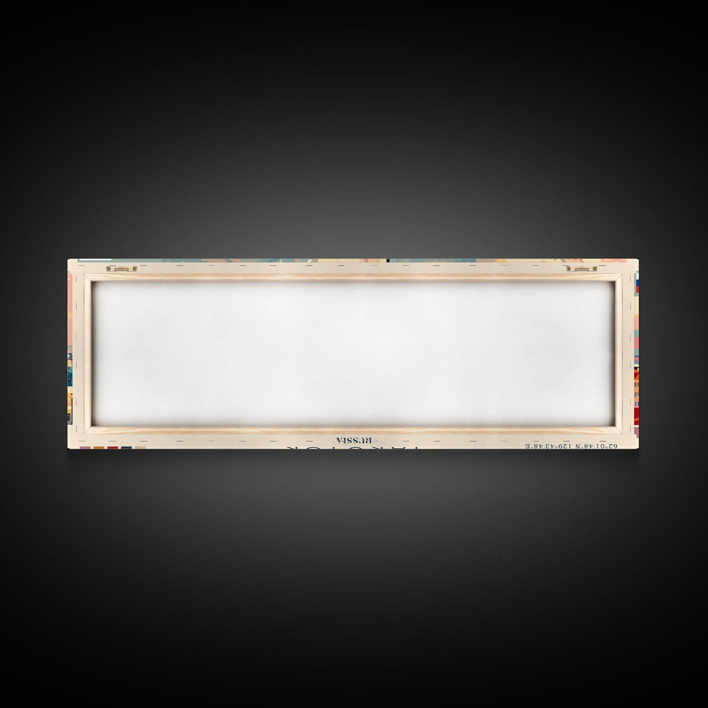 Yakutsk Russia Panoramic Travel Poster, Framed Canvas Print or Metal Wall Art, Travel Art, Home Decor, Panoramic Painting, Midcentury Art