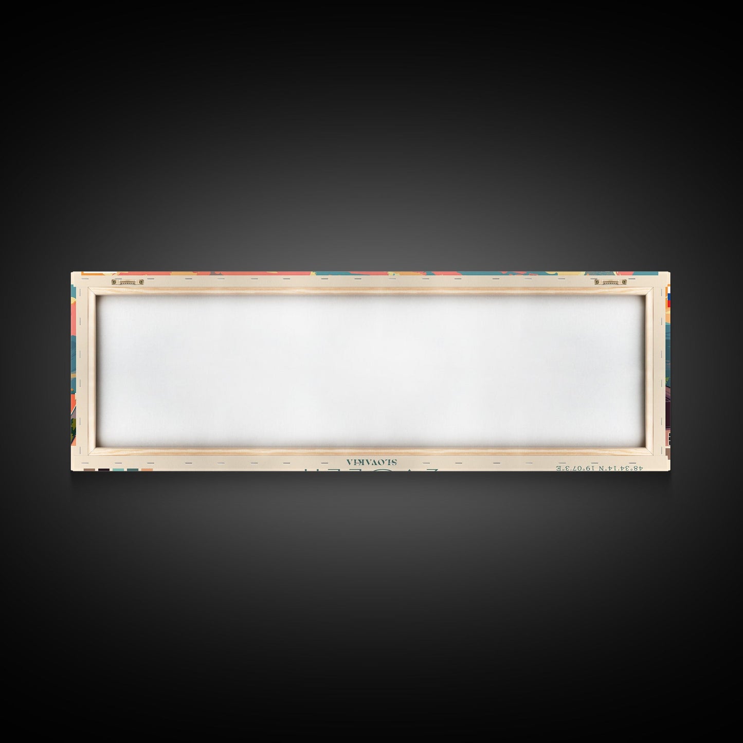 Zvolen Slovakia Panoramic Travel Poster, Framed Canvas Print or Metal Wall Art, Travel Art, Home Decor, Panoramic Painting, Midcentury Art