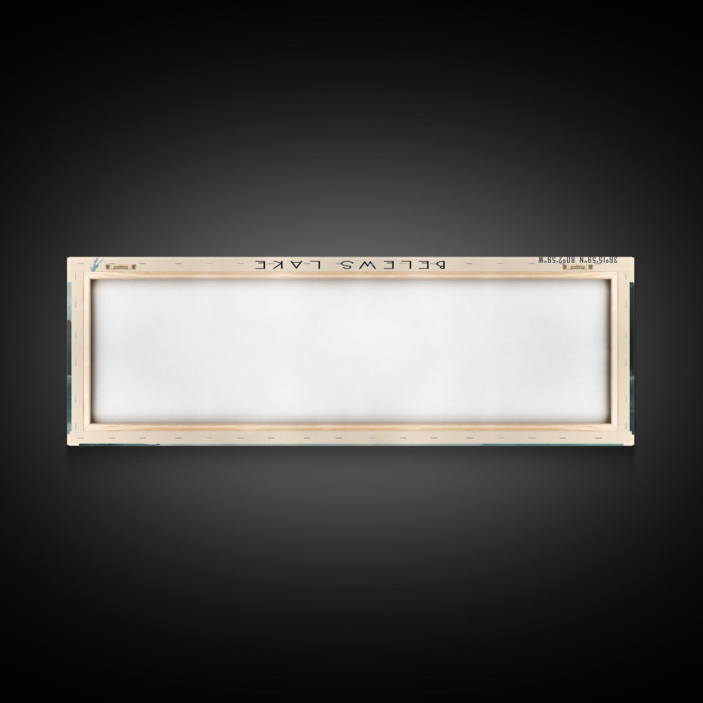 Belews Lake North Carolina Panoramic Framed Canvas Print, Lake House Decor, Scenic View, Travel Poster, Minimalist Art, Home Decor