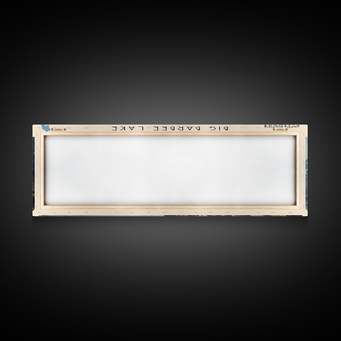 Big Barbee Lake Indiana Framed Canvas Print, Panoramic Lake House Art, Scenic Painting, Travel Poster, Rustic Decor, Nature Scene