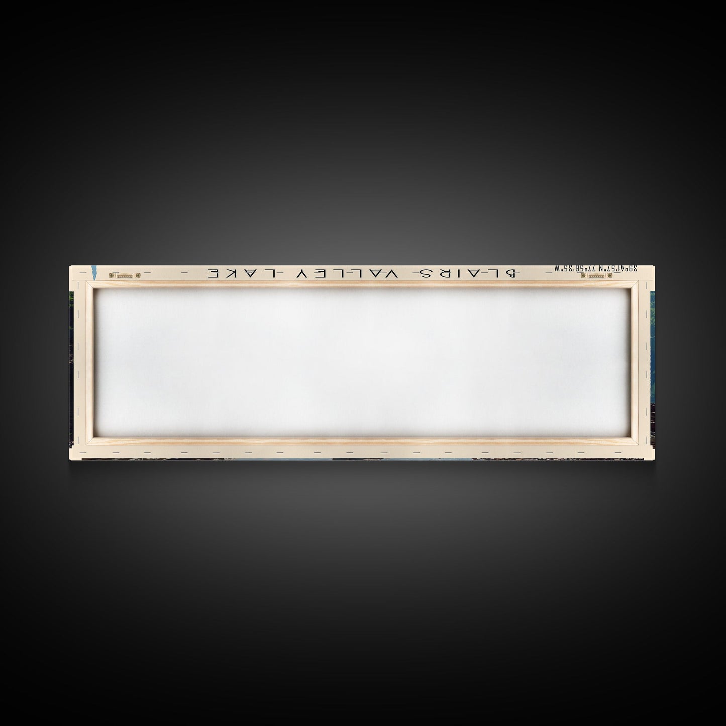 Blairs Valley Lake Maryland Framed Canvas Print, Panoramic Lake House Decor, Scenic View, Travel Poster, Rustic Art, Lake Painting