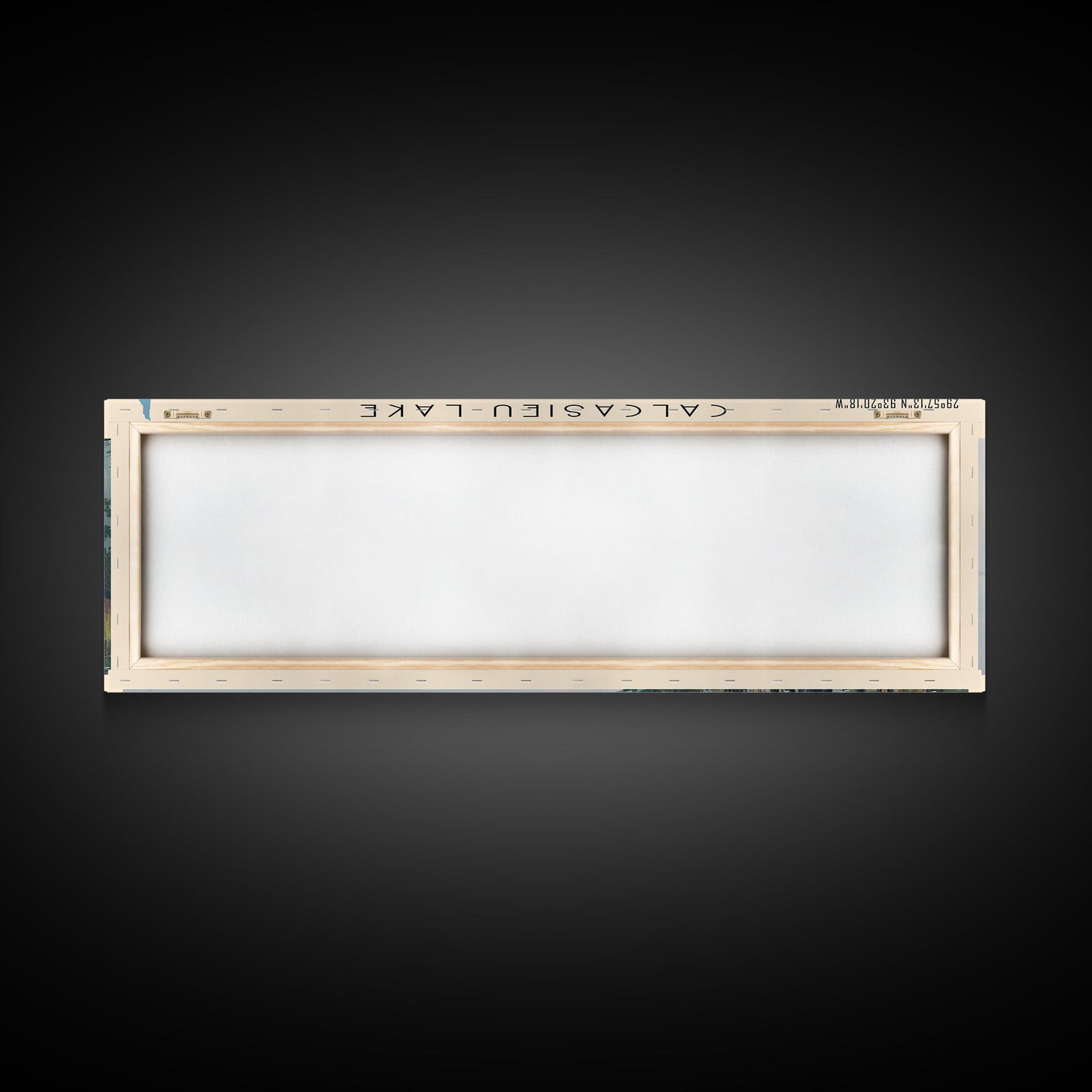 Calcasieu Lake Framed Canvas Print, Lake House Art, Panoramic Wall Art, Travel Poster, Minimalist Lake Painting, Home Decor