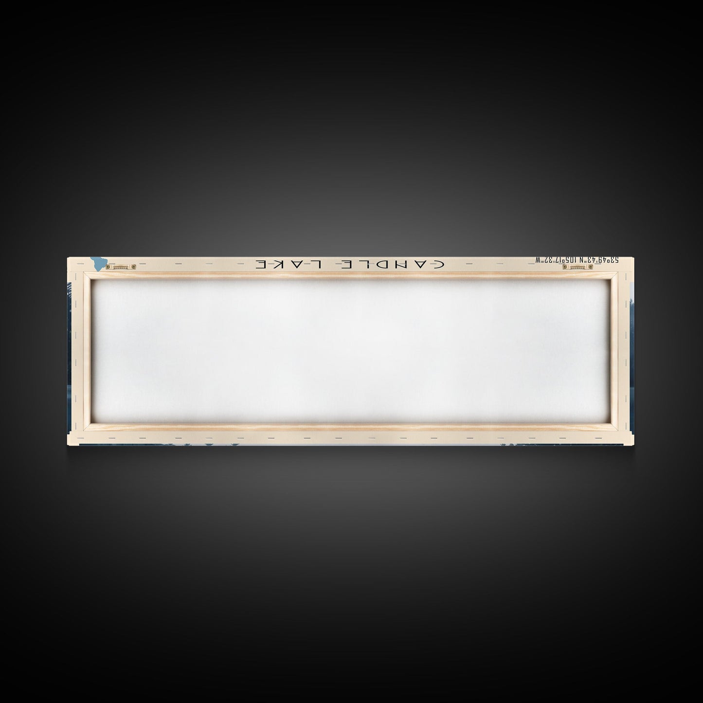 Candle Lake Framed Canvas Print, Panoramic Lake House Decor, Wall Art, Travel Poster, Rustic Lake Painting, Home Decor